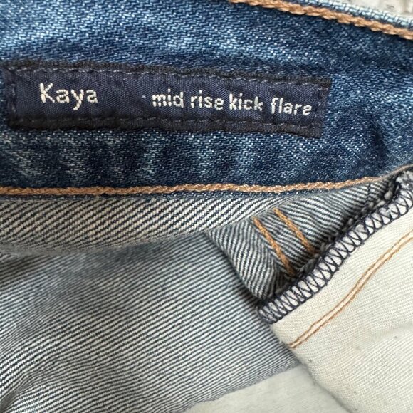 Premium Vintage Citizens Of Humanity Kaya Mid Rise Kick Flare Jeans Size 24 - Picture 4 of 8